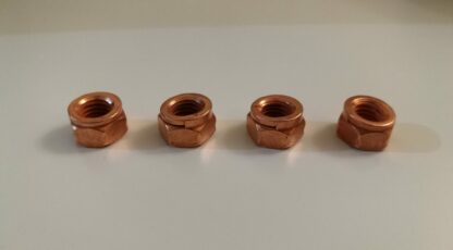 M8 x 1.25 Copper Flashed Steel Lock Nuts